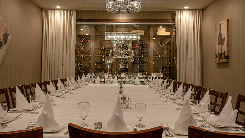 Crystal Room with table set for twenty two